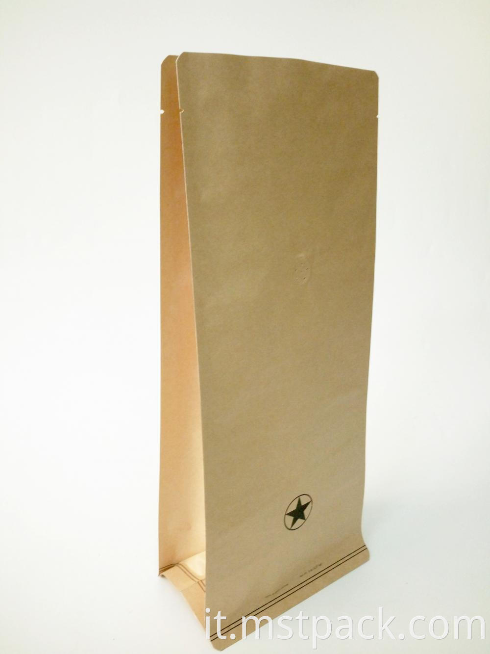 Brown Kraft Paper Flat Bottom Pouch